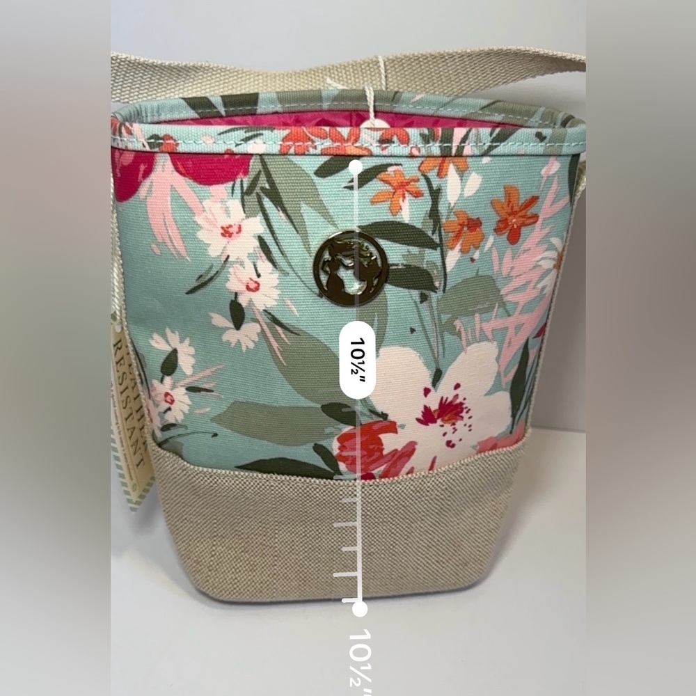 Spartina 449 Palmetto Bucket Bag in the Alljoy Landing Sea Foam pattern - Picture 2 of 10